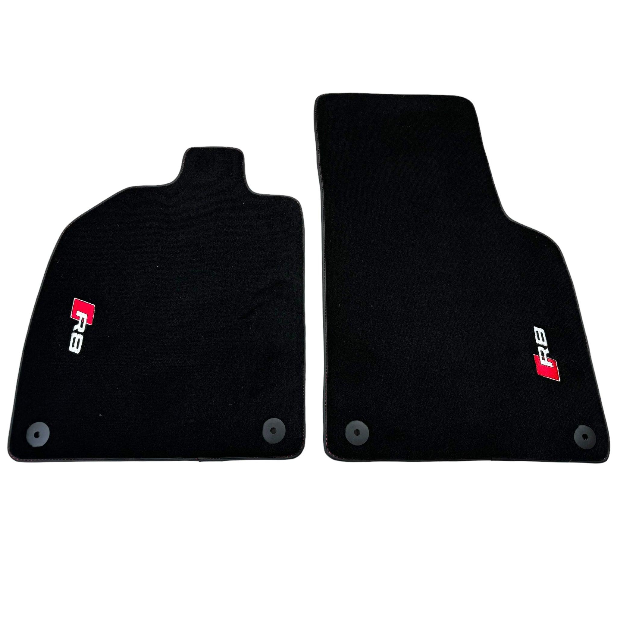 Black Floor Mats for Audi R8 (2015-2024) with Black Trim - AutoWin