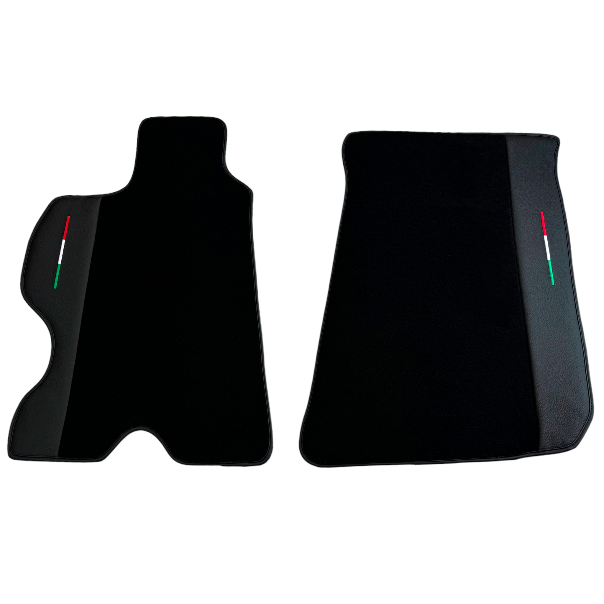 Black Floor Mats For Ferrari FF 2011-2016 Autowin Brand Italian Edition with Leather - AutoWin