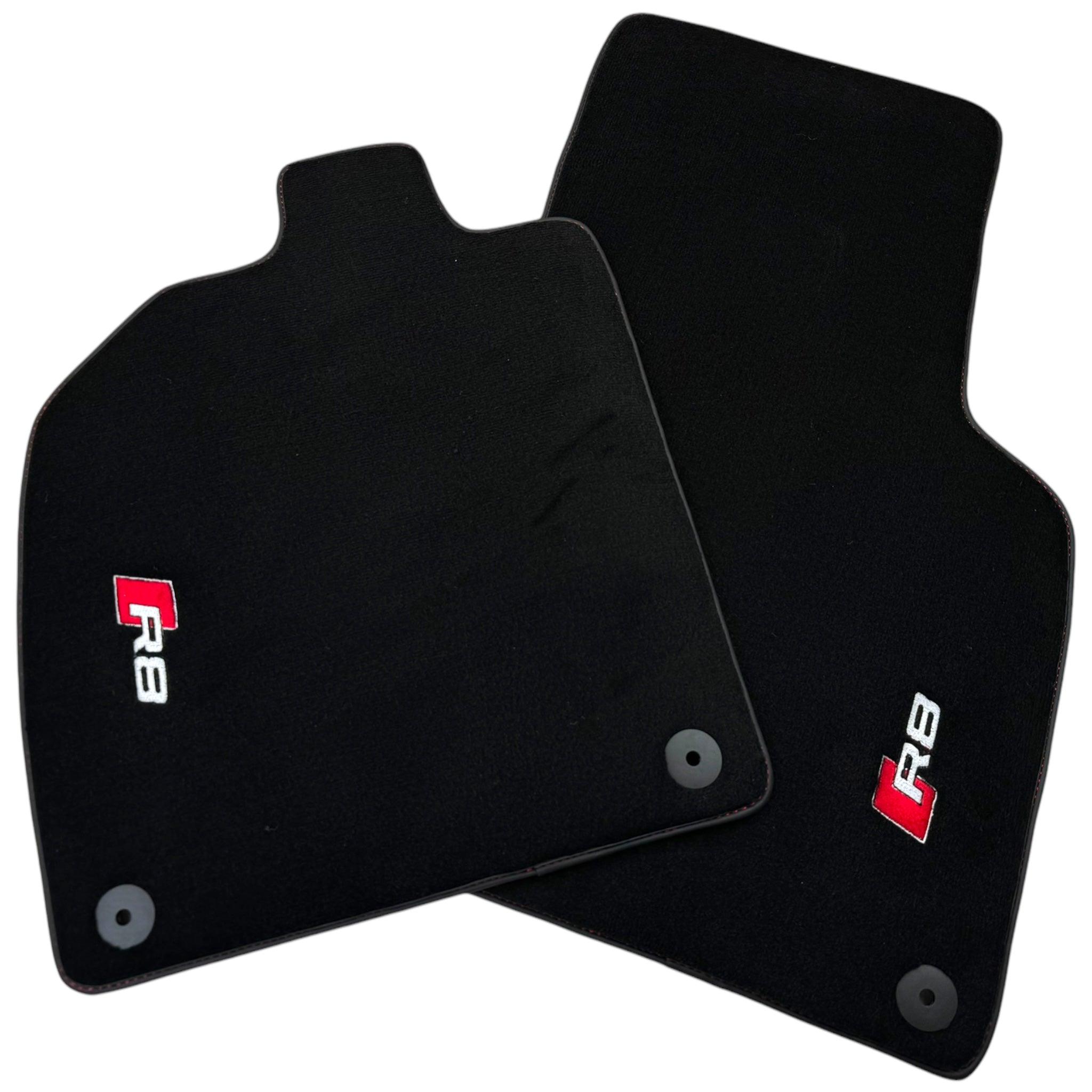 Black Floor Mats for Audi R8 (2015-2024) with Black Trim - AutoWin