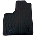 Leather Floor Mats for Lexus CT 200H (2011-2022) with Red Stitching