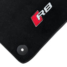 Black Floor Mats for Audi R8 (2015-2024) with Black Trim - AutoWin