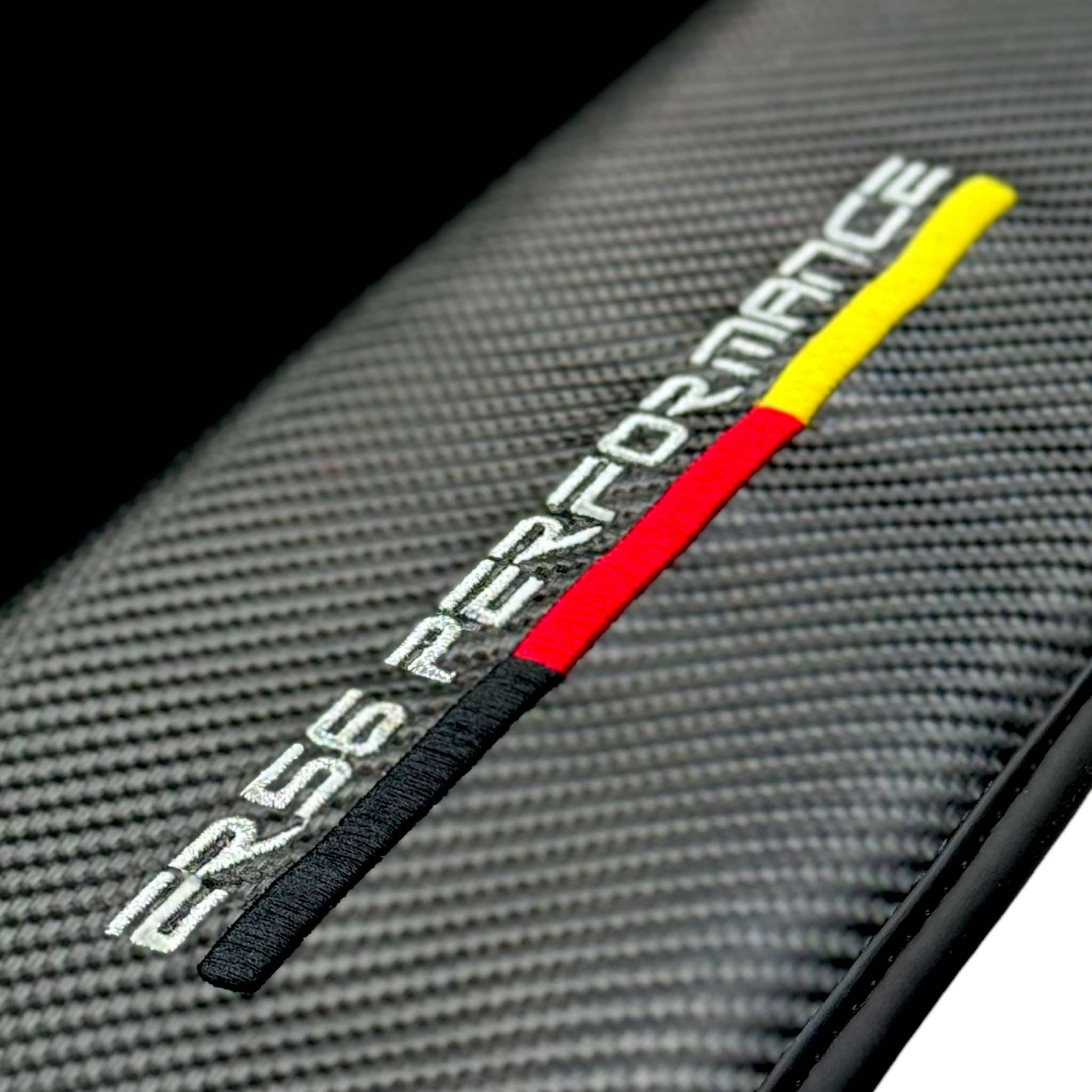 Black Floor Mats For BMW 5 Series E34 Sedan | ER56 Performance | Carbon Edition
