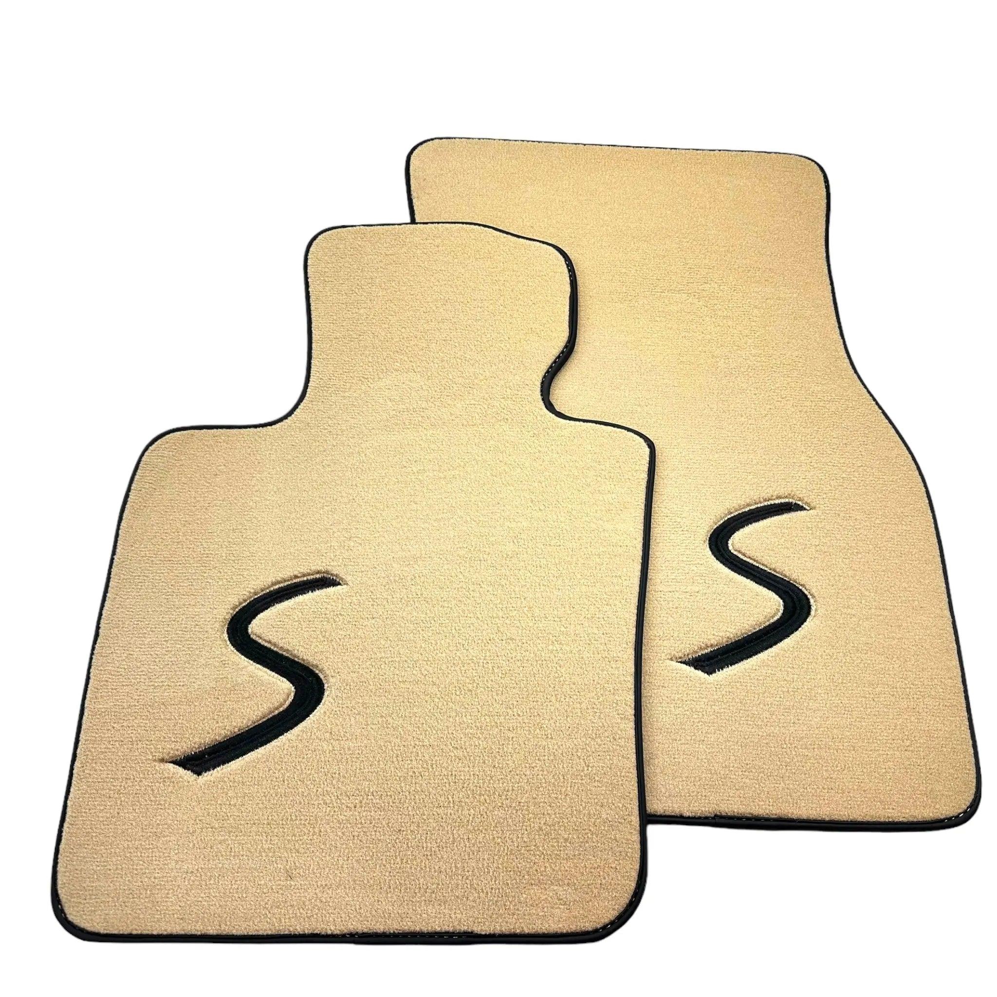 Beige Floor Mats for Mini Countryman F60 Hybrid (2020-2023) - AutoWin