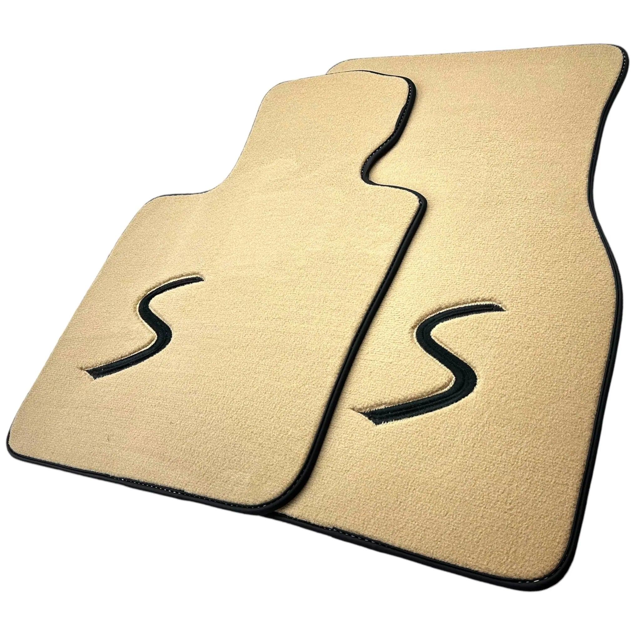 Beige Floor Mats for Mini Countryman F60 Hybrid (2020-2023) - AutoWin