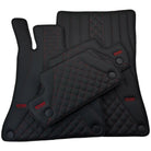 Black Leather Floor Mats For Mercedes Benz C-Class C205 Coupe (2015-2018) | ER56 Design - AutoWin