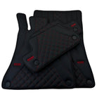 Black Leather Floor Mats For Mercedes Benz S-Class V222 (2013-2020) Long Wheelbase | ER56 Design - AutoWin