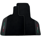 Black Mats for Lamborghini Huracan Tecnica with Alcantara Leather and Italian Flag