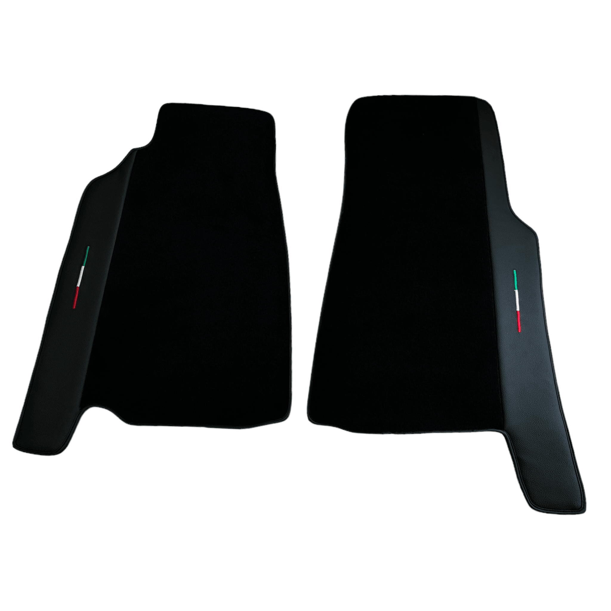 Black Floor Mats For Ferrari 456 (1992-2003) Italian Edition with Leather - AutoWin