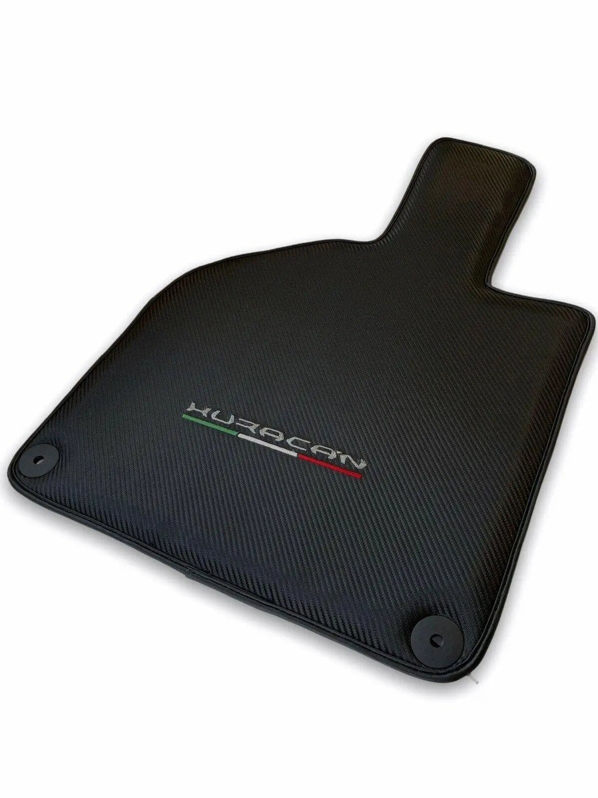 Floor Mats for Lamborghini Huracan Carbon Leather With Huracan Logo - AutoWin