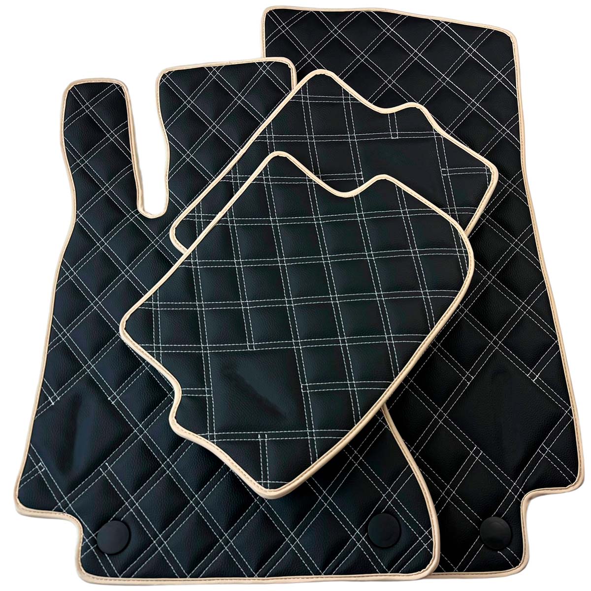 Customizable Black with Beige Trim Floor Mats For Mercedes Benz E-Class S213 All Terrain (2020-2023) 