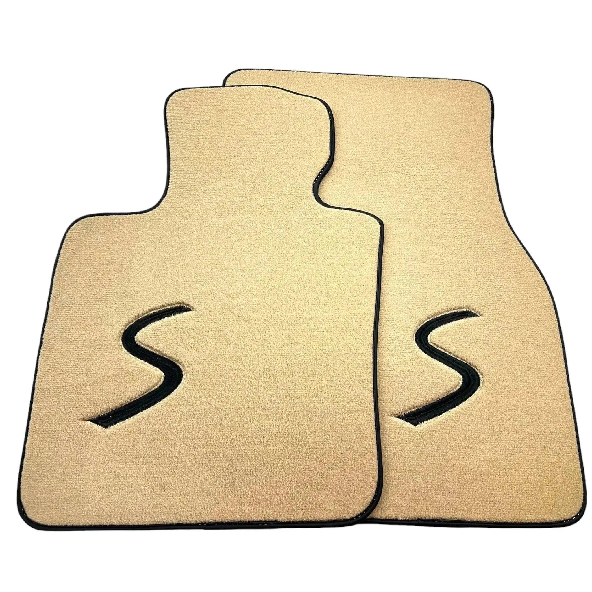 Beige Floor Mats for Mini Cooper / One Electric (2020-2023) - AutoWin