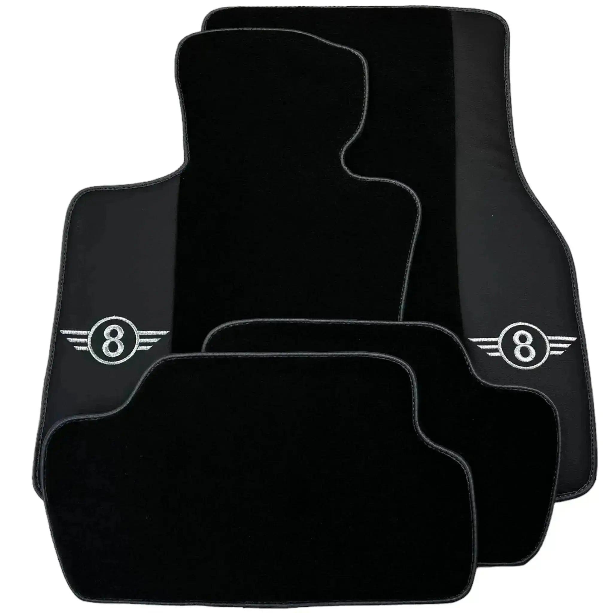 Black Floor Mats for Mini Cooper / One F56 3-Doors (2014-2023) with Gray Trim - AutoWin