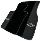 Black Floor Mats for Mini Cooper / One R50 (2001-2007) with Gray Trim - AutoWin