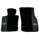 Black Floor Mats for Mini Cooper / One R50 (2001-2007) with Gray Trim - AutoWin