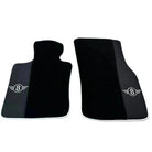 Black Floor Mats for Mini Cooper / One R53 (2001-2007) Cooper S with Leather | White Trim