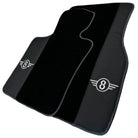 Black Floor Mats for Mini Cooper / One R56 (2007-2014) with Gray Trim - AutoWin