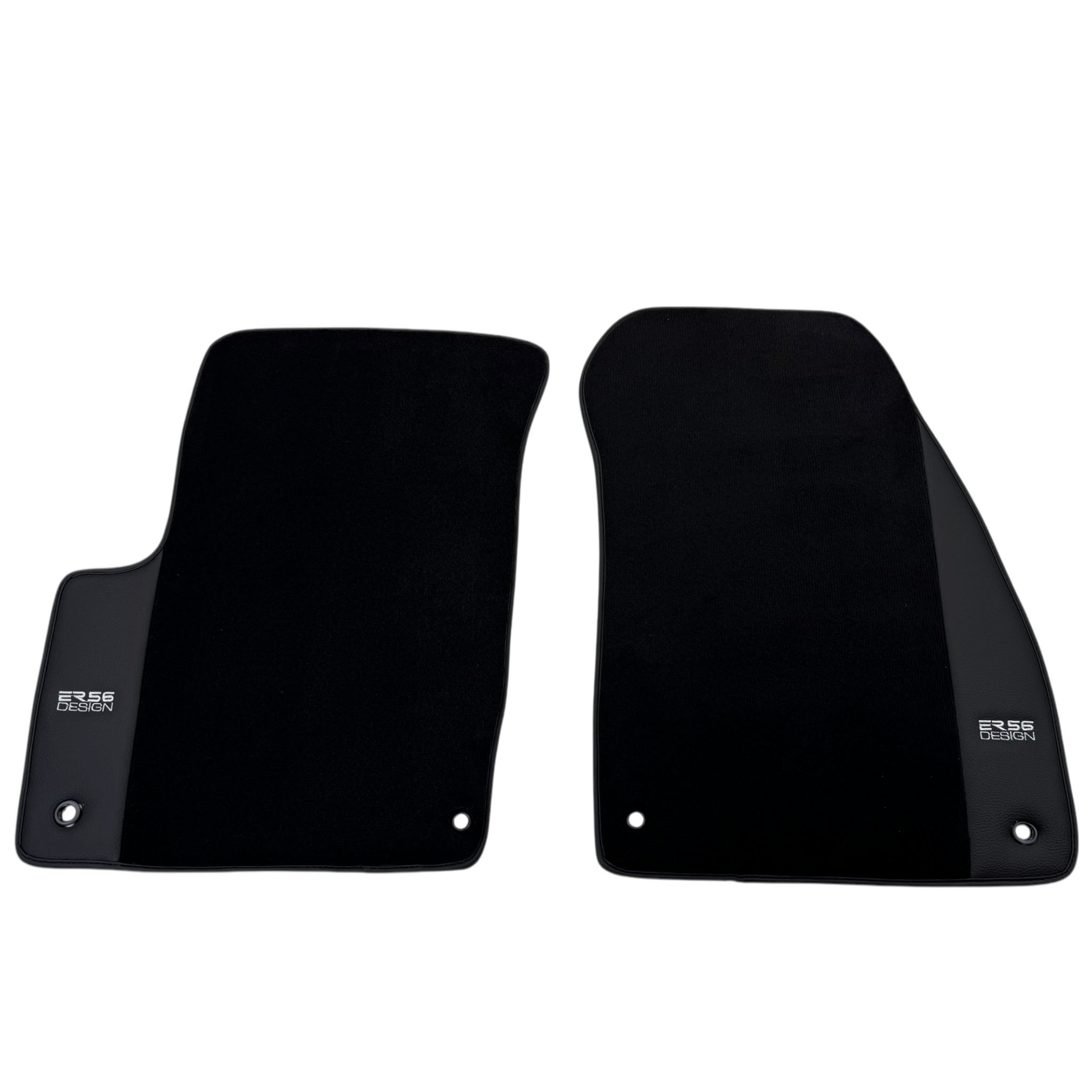 ER56 Design Black Floor Mats for Dodge Charger (2015-2024) with Leather - AutoWin