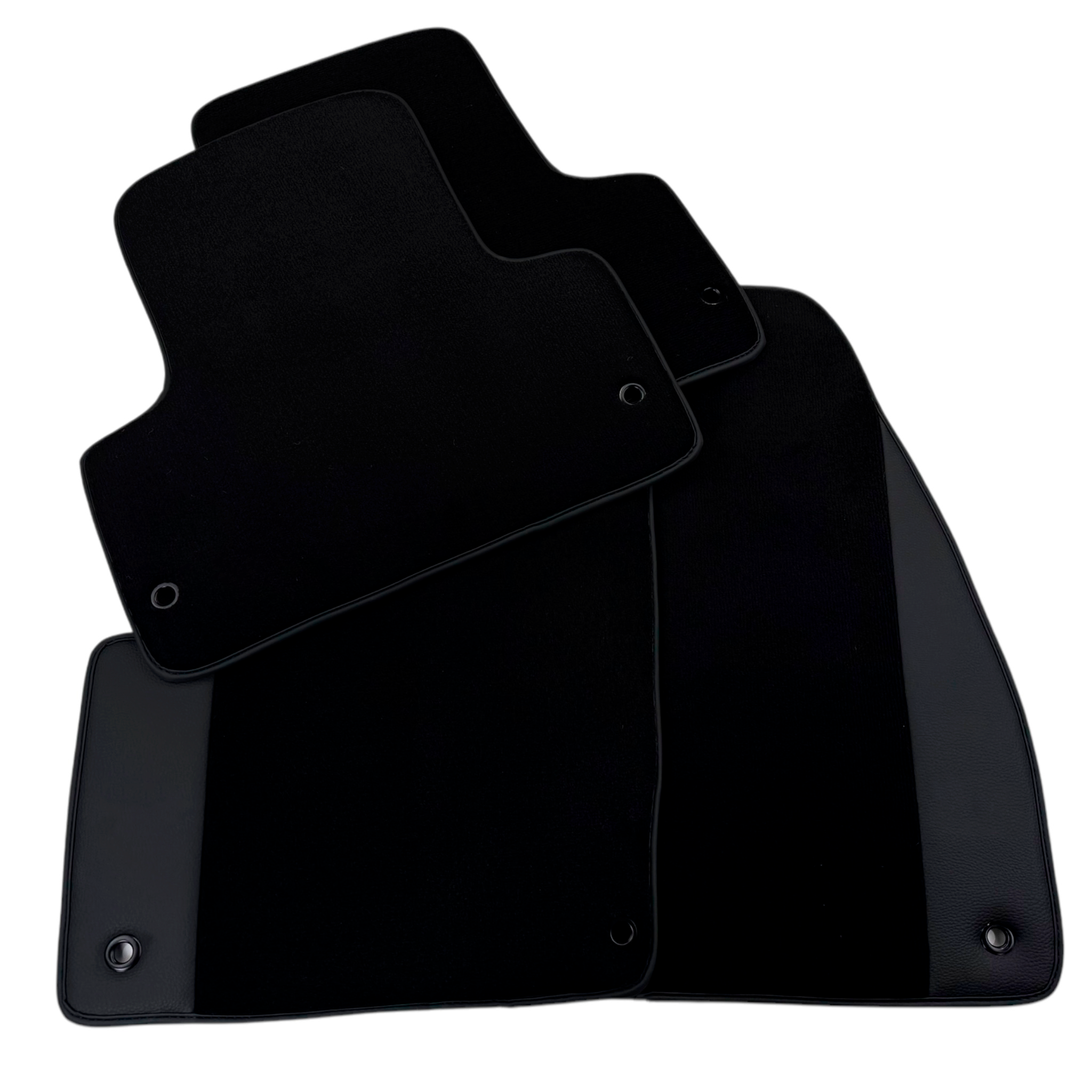 Black Floor Mats for Dodge Charger (2015-2024) with Leather | AutoWin - AutoWin