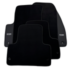 ER56 Design Black Floor Mats for Chevrolet Nubira J200 (2003-2008) with Leather - AutoWin