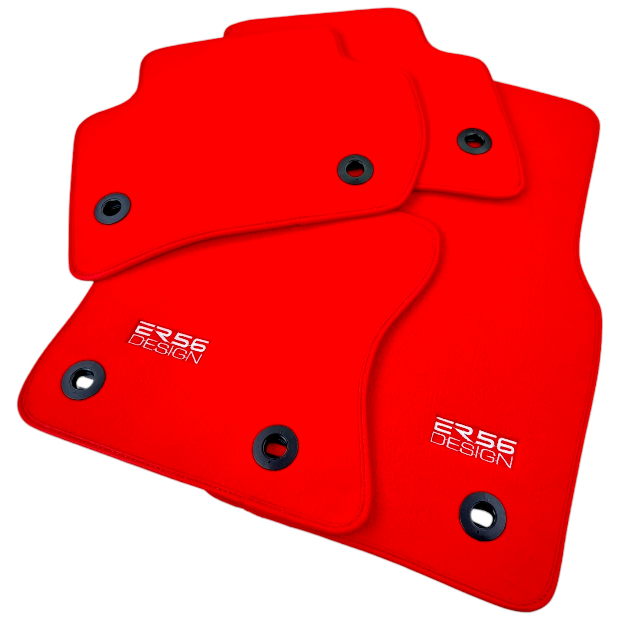 Red ER56 Design Floor Mats for Jaguar F-Type (2020-2024)