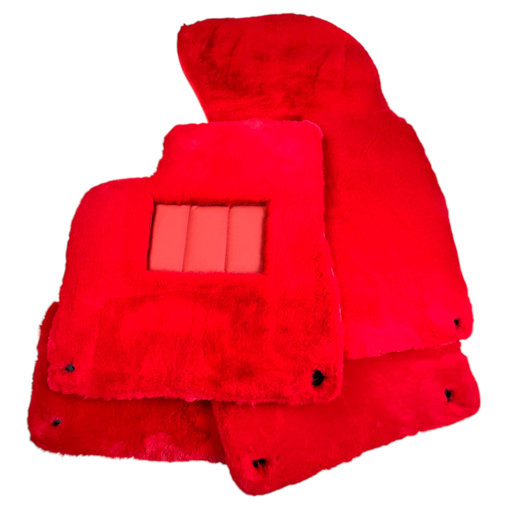 Red Sheepskin Floor Mats for Bentley Bentayga