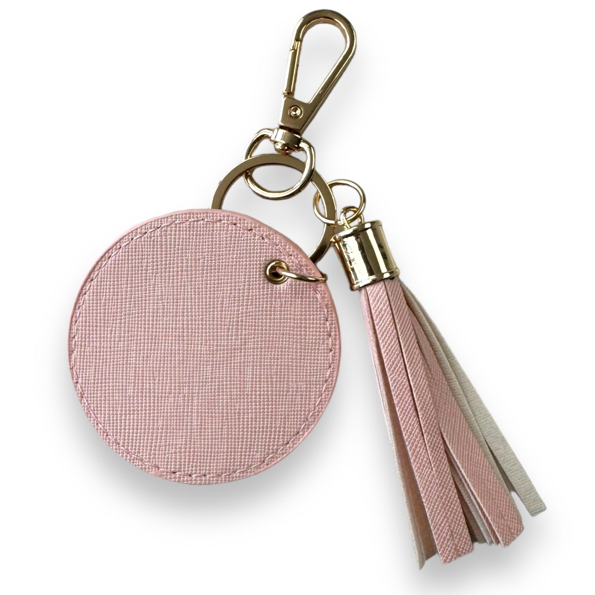 Pink Leather Car Keychain ER56 Design - AutoWin