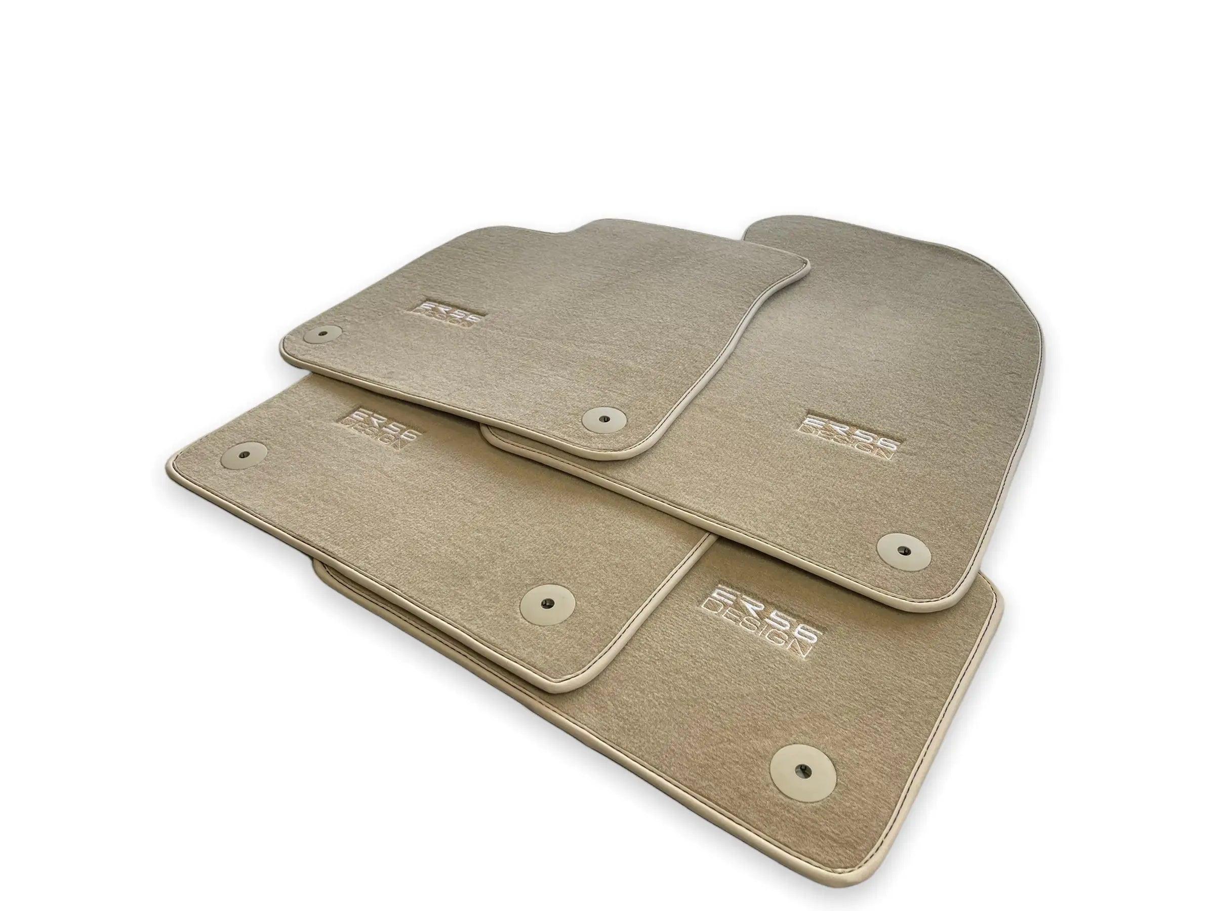 Beige Floor Mats for Audi Q7 4M (2019-2023) | ER56 Design - AutoWin