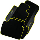 Black Mats For BMW iX1 - U11 SUV | Fighter Jet Edition | Yellow Trim - AutoWin