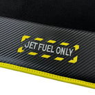 Black Mats For BMW M3 E46 | Fighter Jet Edition | Yellow Trim - AutoWin