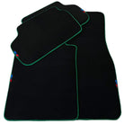 Black Mats For BMW X5M E70 SUV | Green Trim - AutoWin