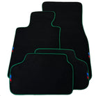 Black Mats For BMW X5M E70 SUV | Green Trim - AutoWin