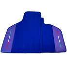 Customizable Blue Floor Mats for Lamborghini Diablo (1990-2001) with Purple Leather