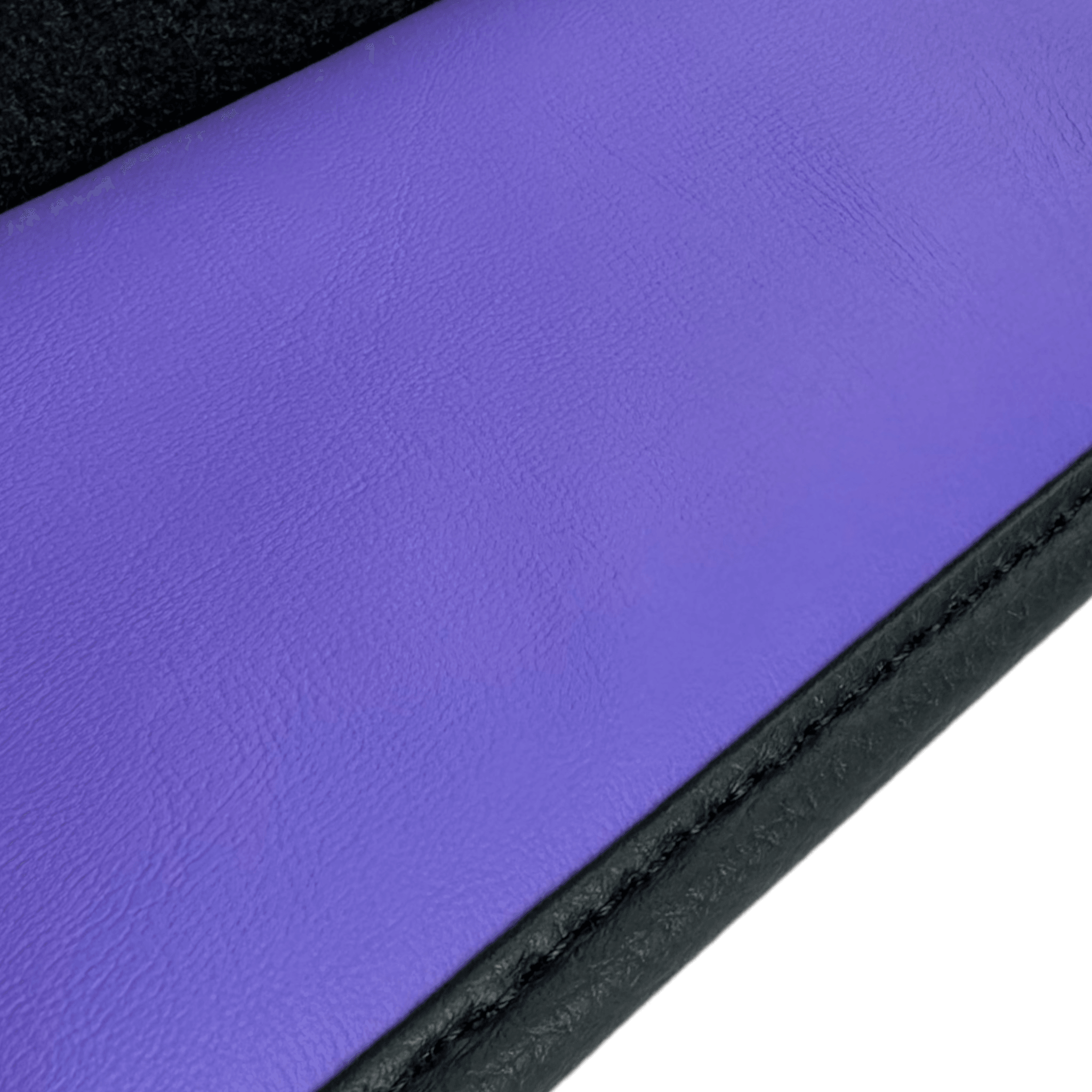 Black Floor Mats for Porsche Panamera (2017-2023) with Purple Leather | ER56 Design - AutoWin