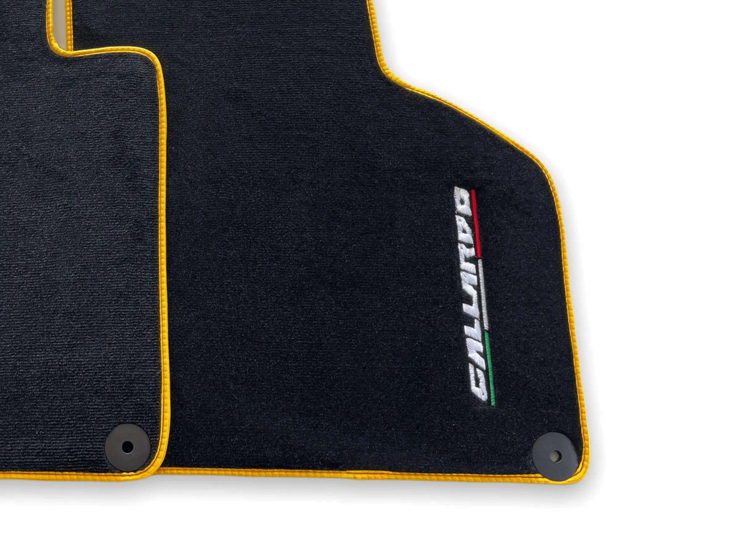 Floor Mats for Lamborghini Gallardo With Yellow Trim