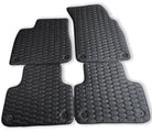 Custom Black Stitched Leather Floor Mats for Audi A3 - 3-door Hatchback (1996-2000) 