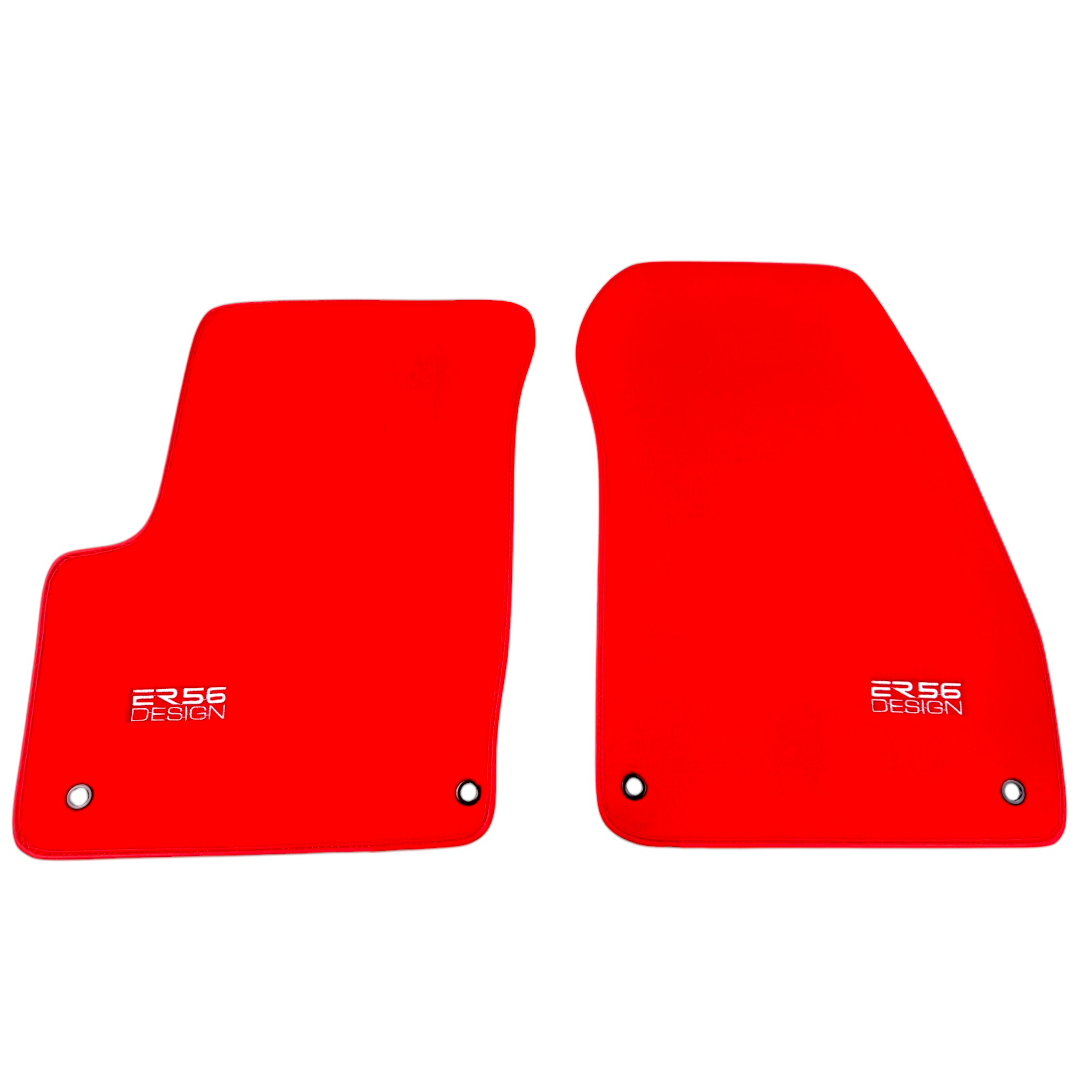 Red Floor Mats for Jeep Wrangler JK (2007-2018) 5 Doors Double Fixation by ER56 Design