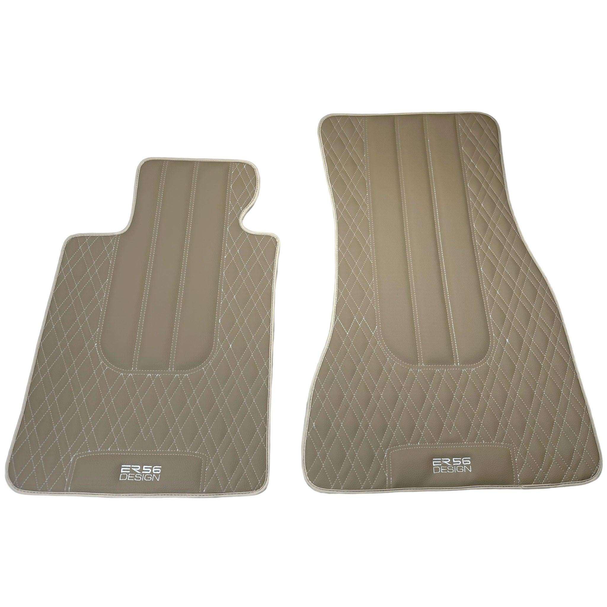 Beige Leather Floor Mats For BMW 3 Series G21 5-door Wagon