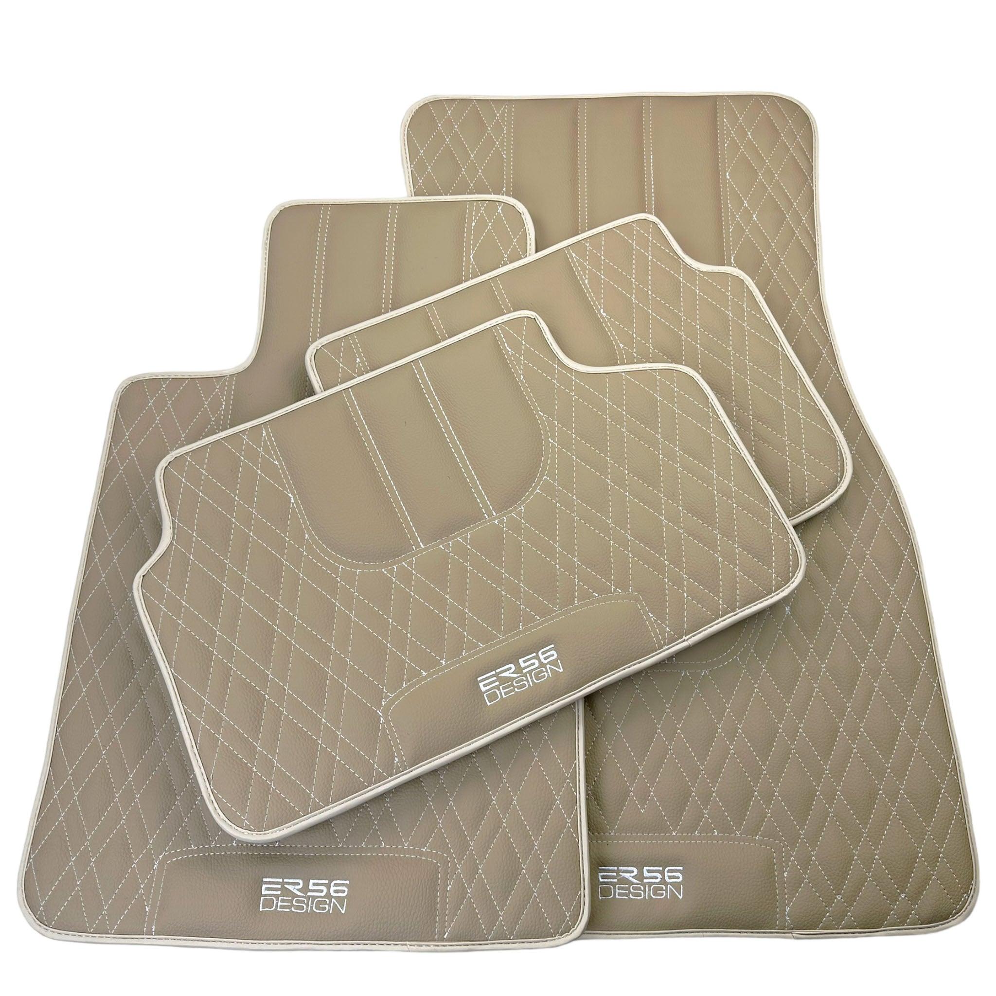 Beige Leather Floor Mats For BMW 4 Series G23 Convertible