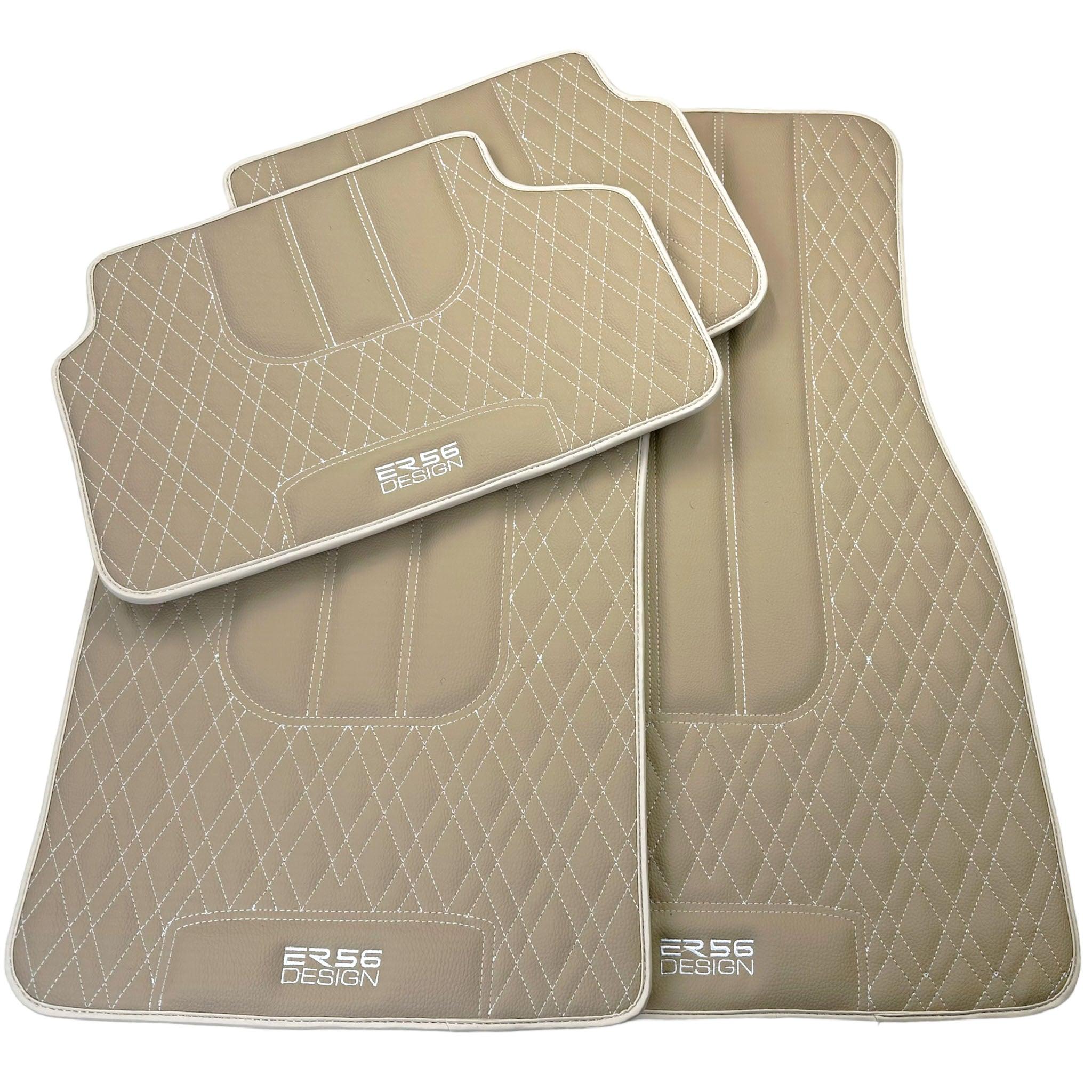 Beige Leather Floor Mats For BMW 6 Series E24 Coupe