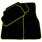 Black Floor Floor Mats For BMW 1 Series E87 | Fighter Jet Edition | Yellow Trim