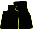 Black Floor Floor Mats For BMW 1 Series F40 | Fighter Jet Edition Autowin Brand | Yellow Trim