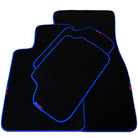 Black Floor Floor Mats For BMW 2 Series F22 | Blue Trim