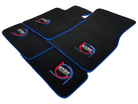 Black Floor Mats For BMW 2 Series F23 Convertible ER56 Design Limited Edition Blue Trim - AutoWin