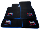 Black Floor Mats For BMW M6 E24 ER56 Design Limited Edition Blue Trim - AutoWin