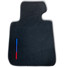 Black Floor Mats For BMW X3 Series G01 With Color Stripes Tailored Set Perfect Fit - AutoWin