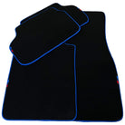 Black Floor Mats For BMW 1 Series F21 3-door Hatchback | Blue Trim