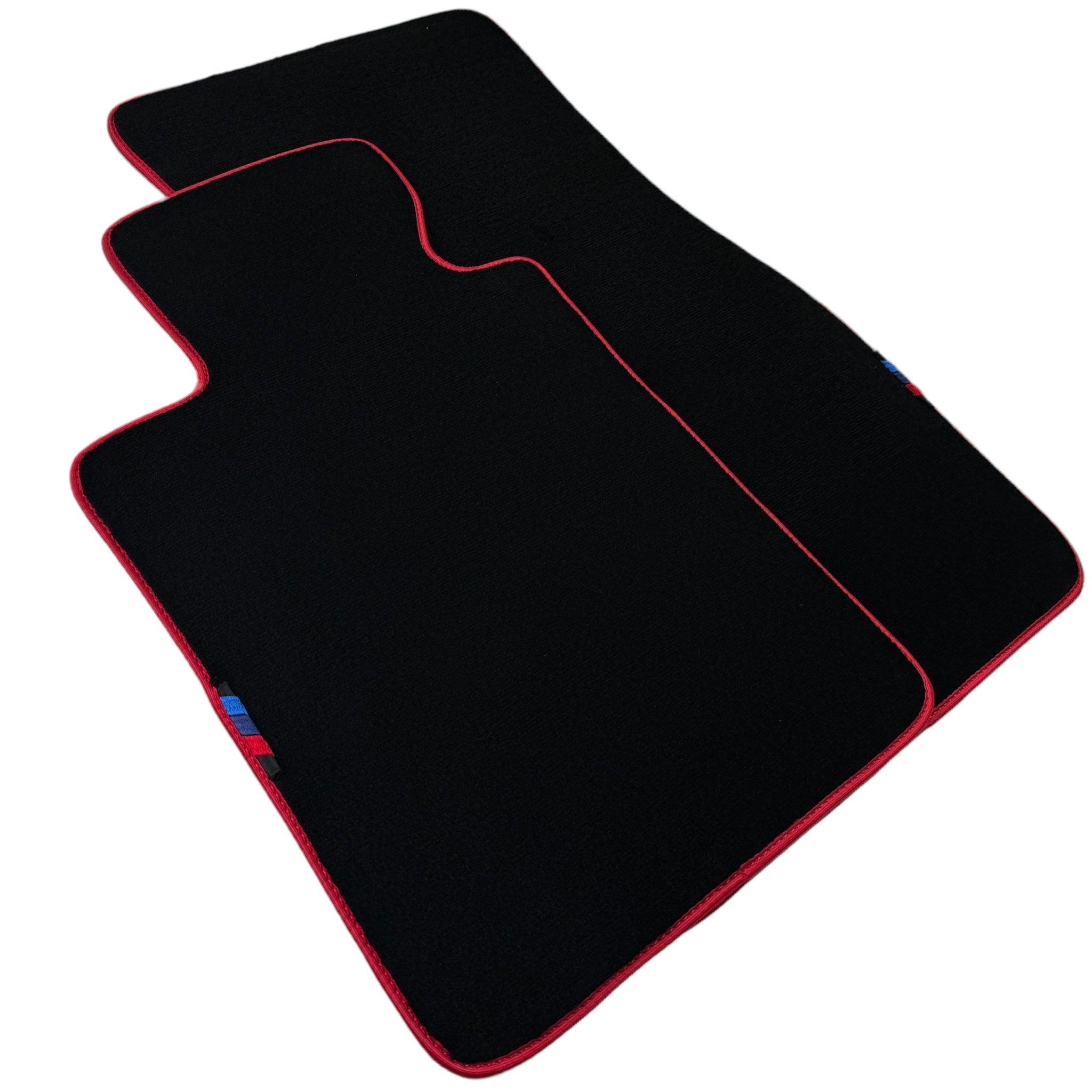 Black Floor Mats For BMW 6 Series E64 Convertible | Red Trim