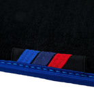 Black Floor Mats For BMW 6 Series F13 2-door Coupe | Blue Trim