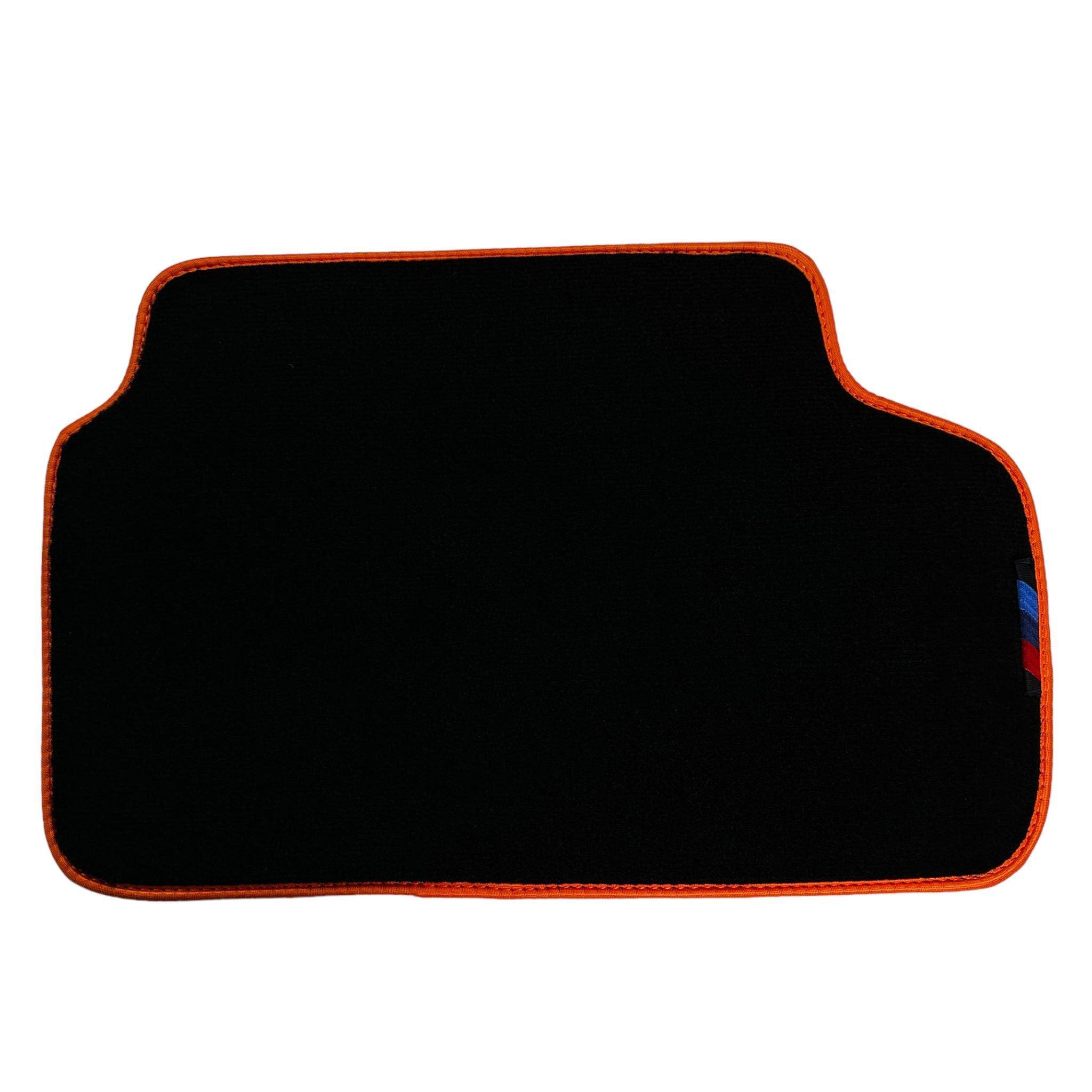 Black Floor Mats For BMW 6 Series F13 2-door Coupe | Orange Trim