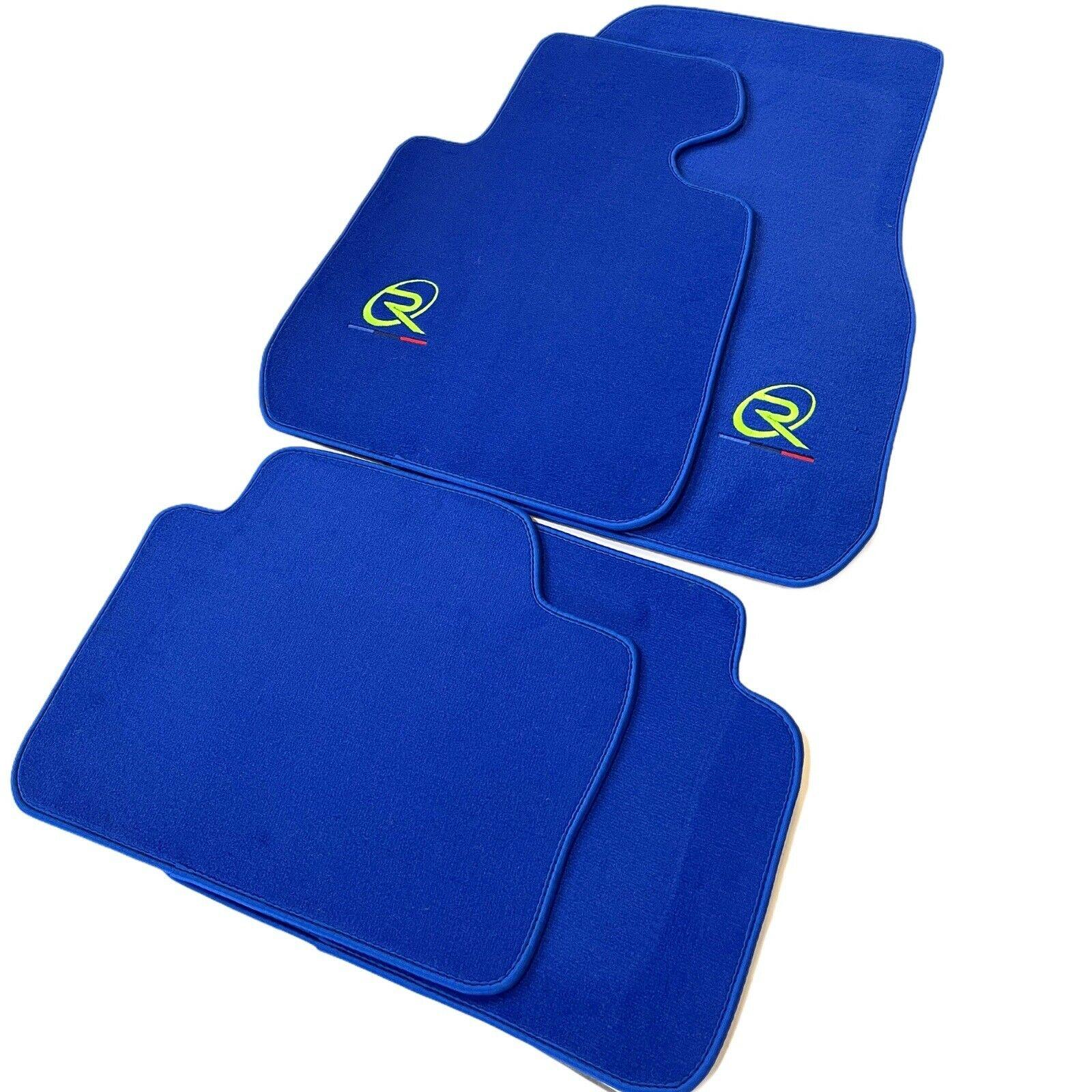Blue Floor Mats For BMW M3 Series F80 Tailored Set Perfect Fit - AutoWin
